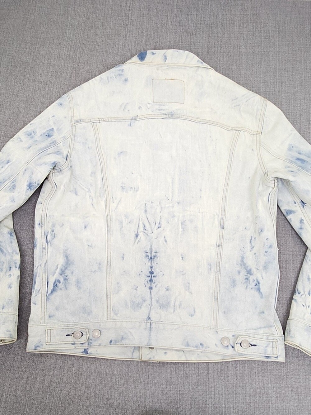 Levis Acid Wash Button Down 100% Cotton Denim Jean Jacket. Large - Picture 3 of 8
